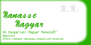manasse magyar business card
